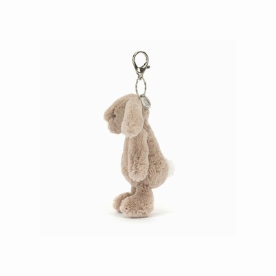 Jellycat Bashful Beige Bunny Bag Charm New Zealand | NKQZR9342